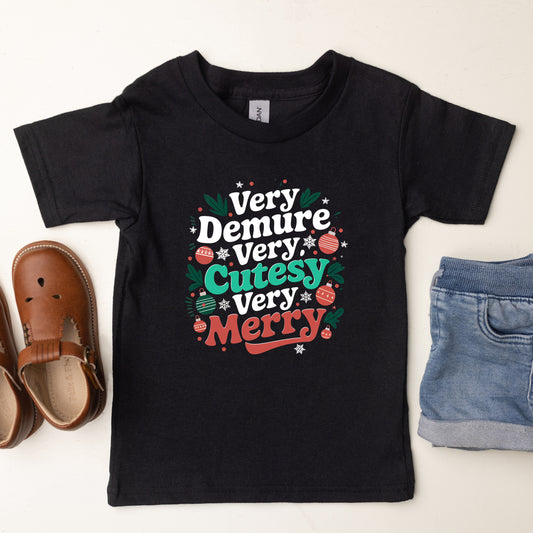 Very Demure, Very Cutesy, Verry Merry - Toddler T-Shirt