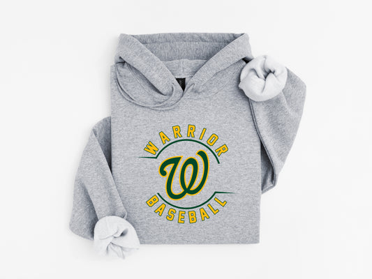 Warriors Baseball 3 - Adult Hoodie