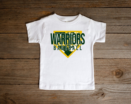 Warriors Baseball Splatter Plate - Toddler T-Shirt
