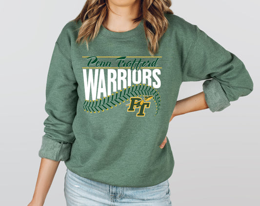 Warrior Baseball Stitch - Adult Crew Sweatshirt