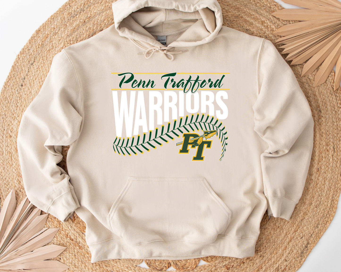 Warriors Baseball Stitch - Adult Hoodie