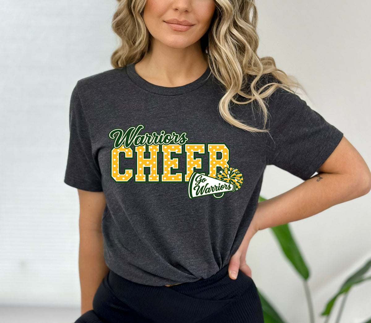 Warriors Cheer Polka Dots - Adult Unisex T-Shirt