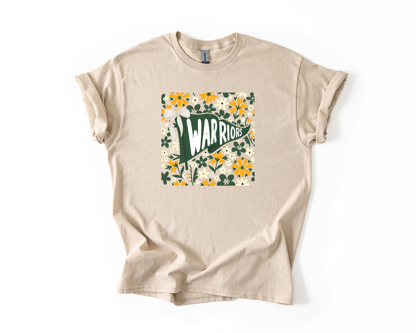 Warrior Floral Flag - Adult Unisex T-Shirt