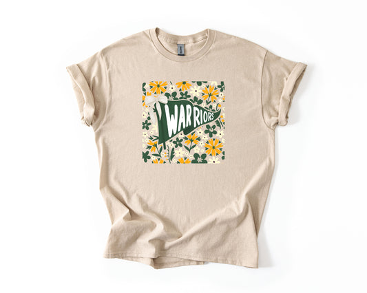 Warrior Floral Flag - Adult Unisex T-Shirt