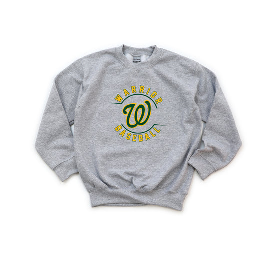 Warriors Baseball 3 - Youth Crew Sweatshirt