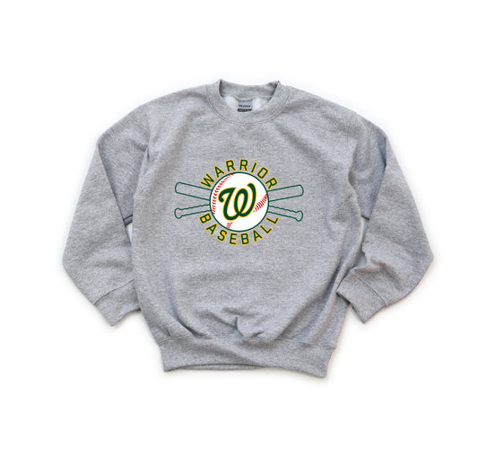 Warriors Baseball 4 - Youth Crew Sweatshirt