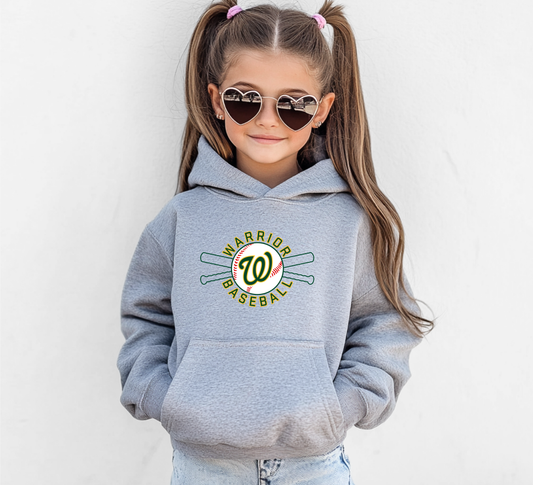 Warriors Baseball 4 - Youth Hoodie