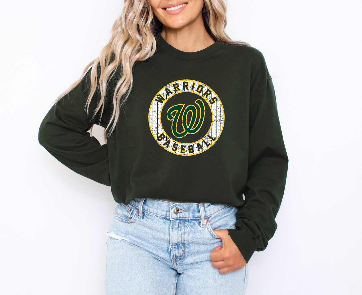 Warriors Baseball 5 - Adult Crew Sweatshirt