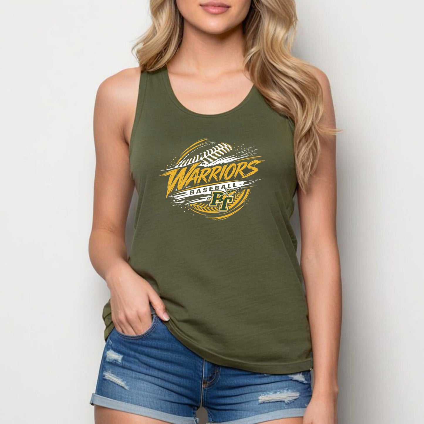 Warriors Baseball 6 - Bella Flowy Tank