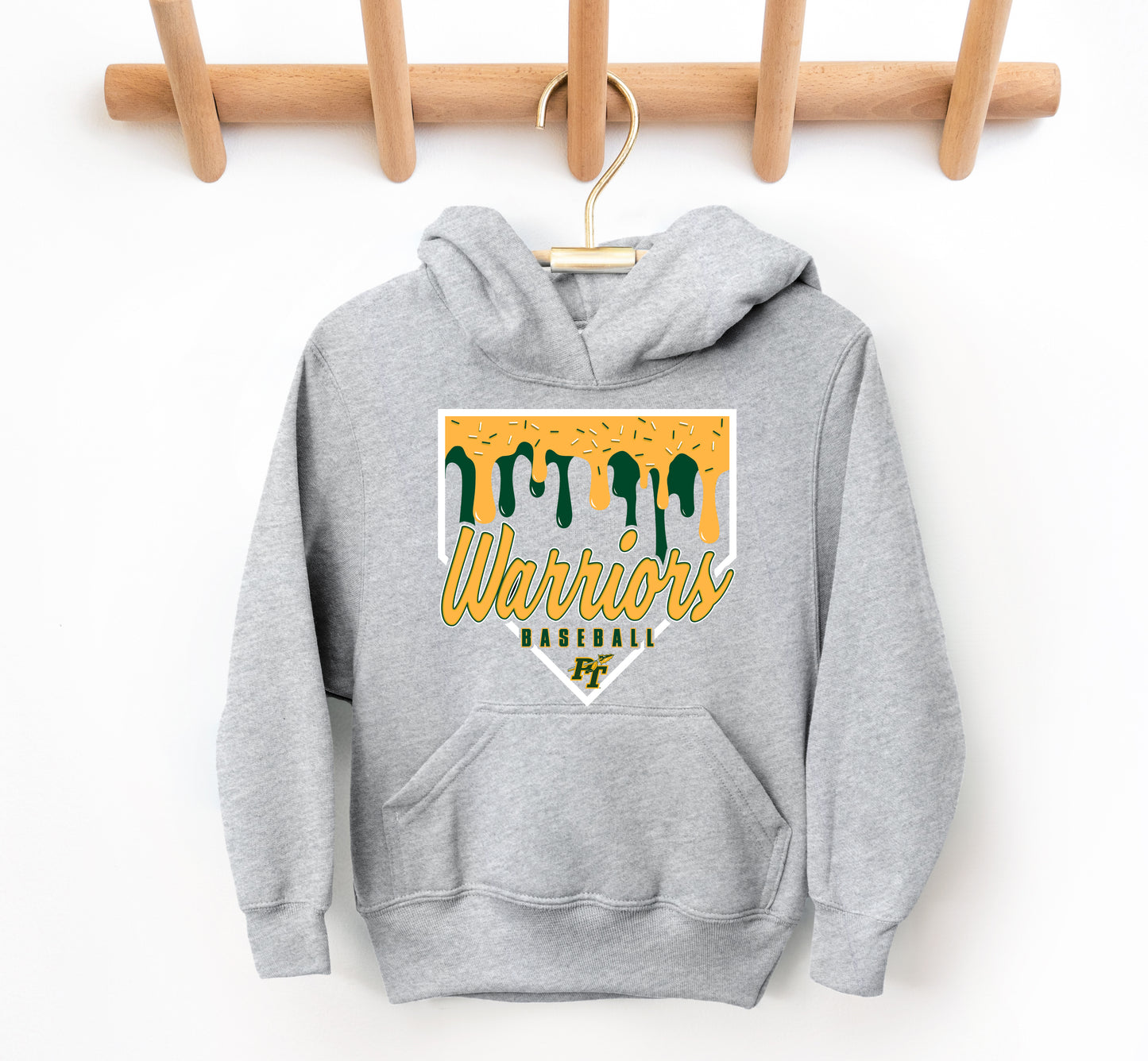 Warriors Baseball Ice Cream Base - Youth Hoodie