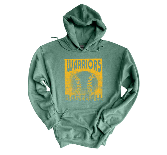 Warriors Baseball Gold - Adult Hoodie