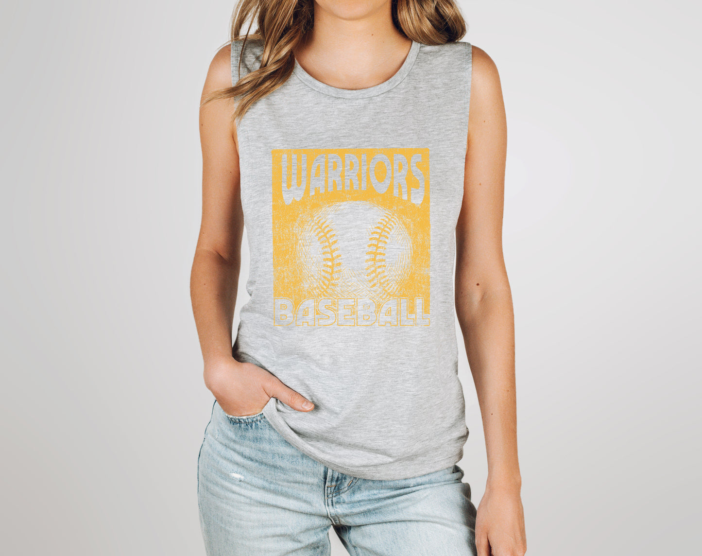 Warriors Baseball Gold - Muscle Tank