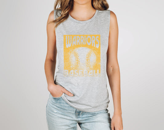 Warriors Baseball Gold - Muscle Tank