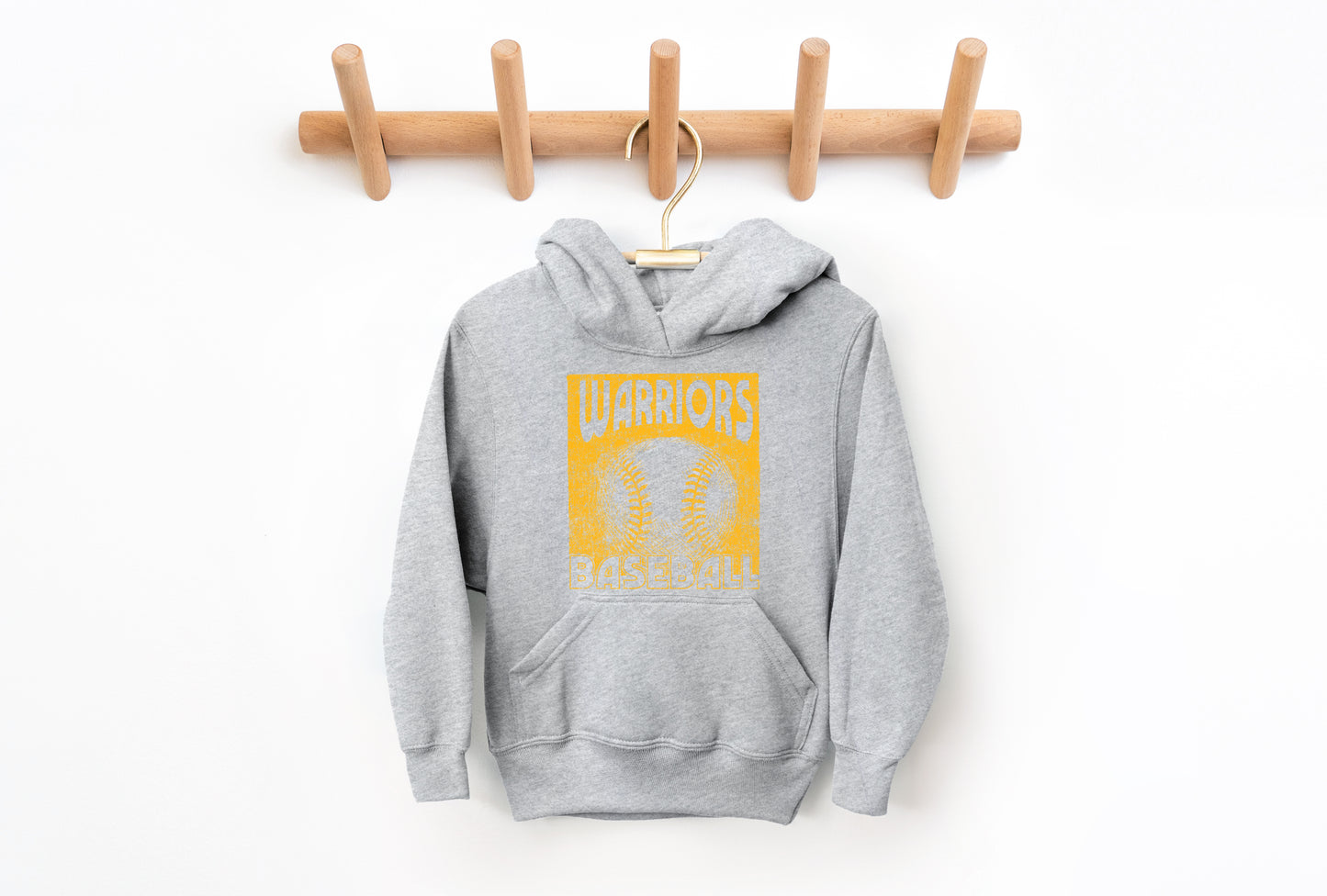 Warriors Baseball Gold - Youth Hoodie