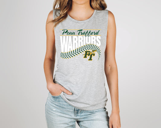 Warriors Baseball Stitch - Muscle Tank
