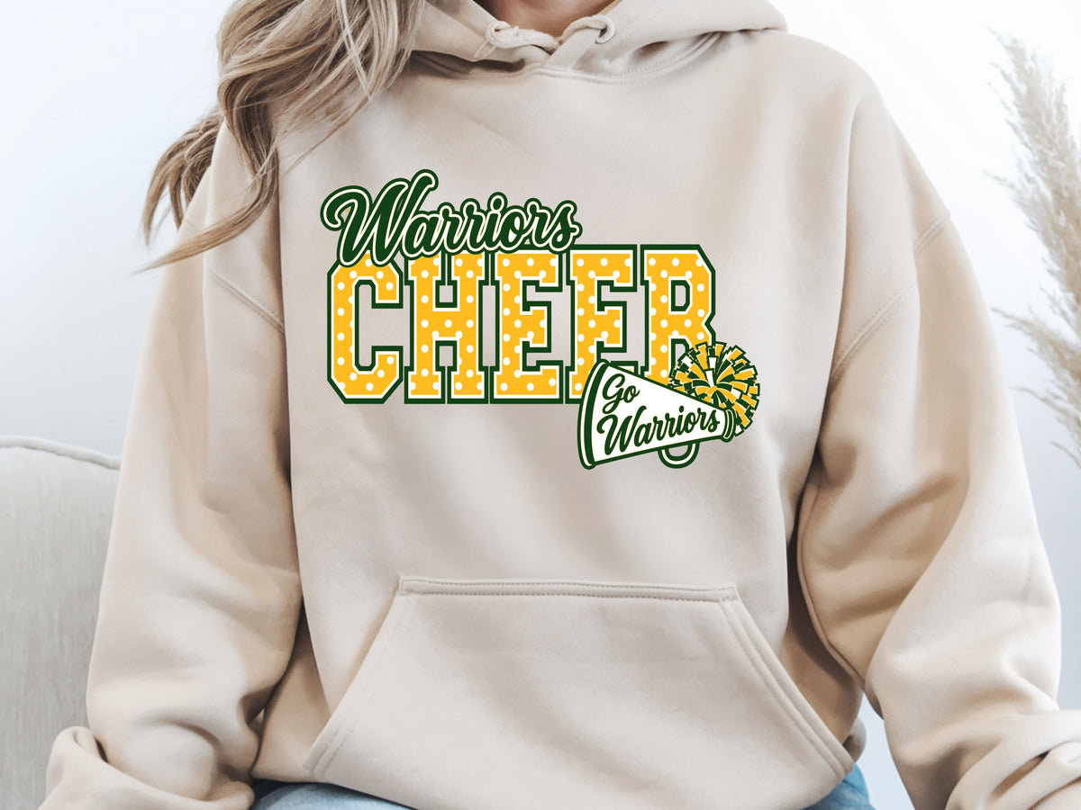 Warriors Cheer Polka Dot - Adult Hoodie