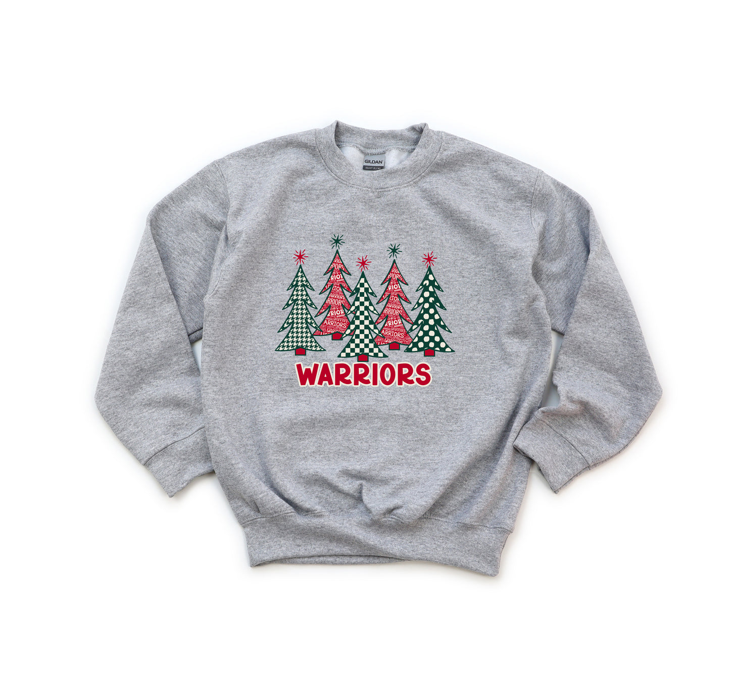Warriors Christmas Trees - Youth Crew Sweatshirt