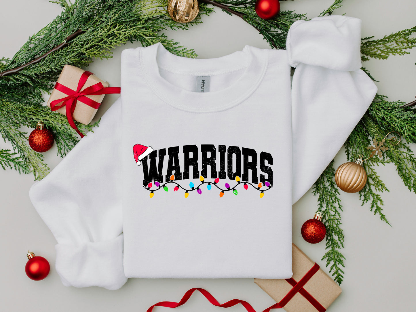 Warriors Christmas - Youth Crew Sweatshirt