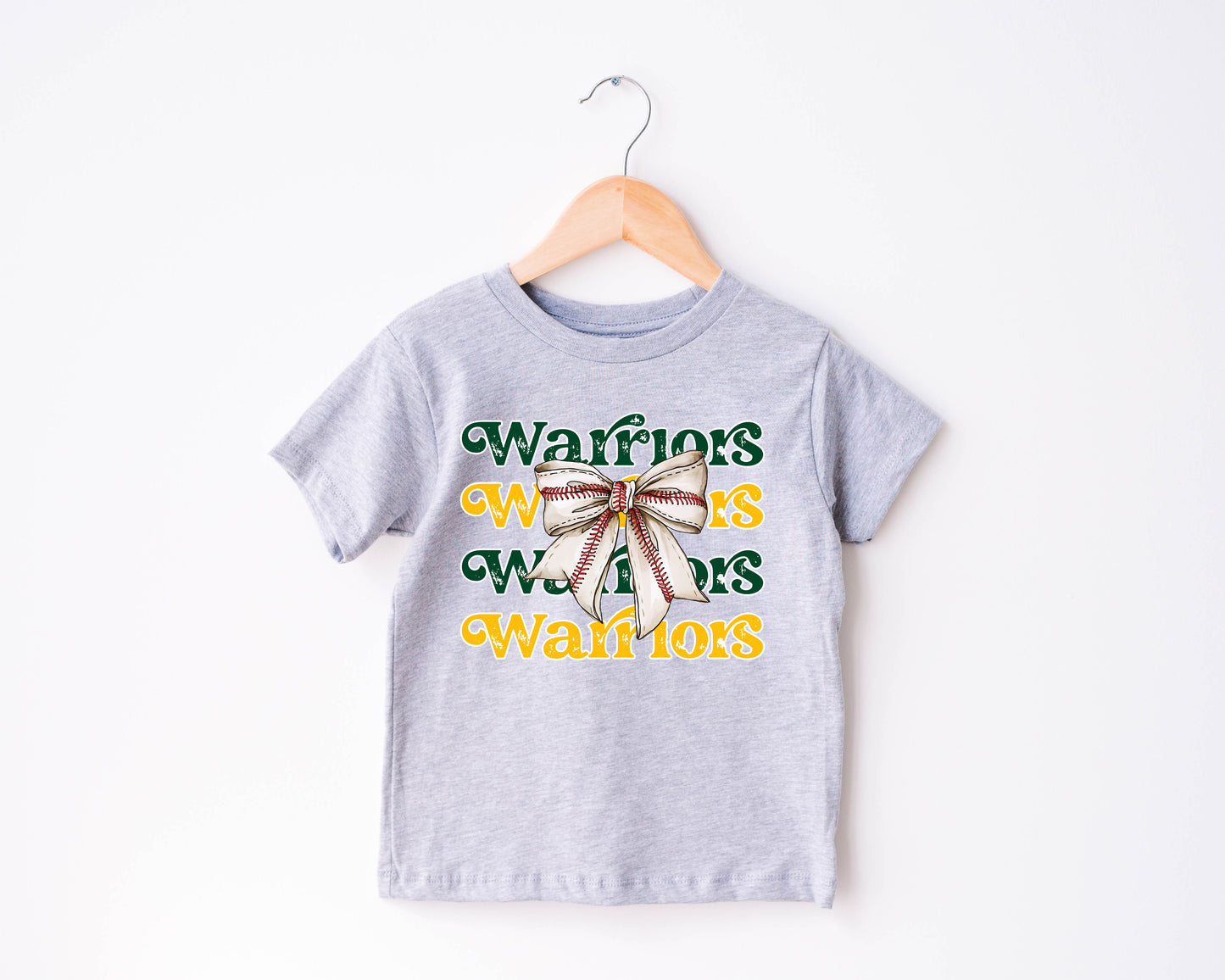 Warriors Coquette Baseball Bow - Toddler T-Shirt