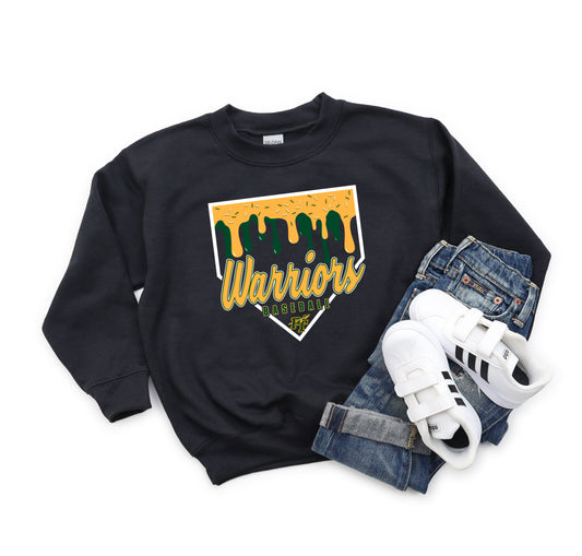 Warriors Baseball Ice Cream - Youth Crew Sweatshirt