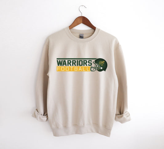 Warriors Football - Adult Crew Sweatshirt