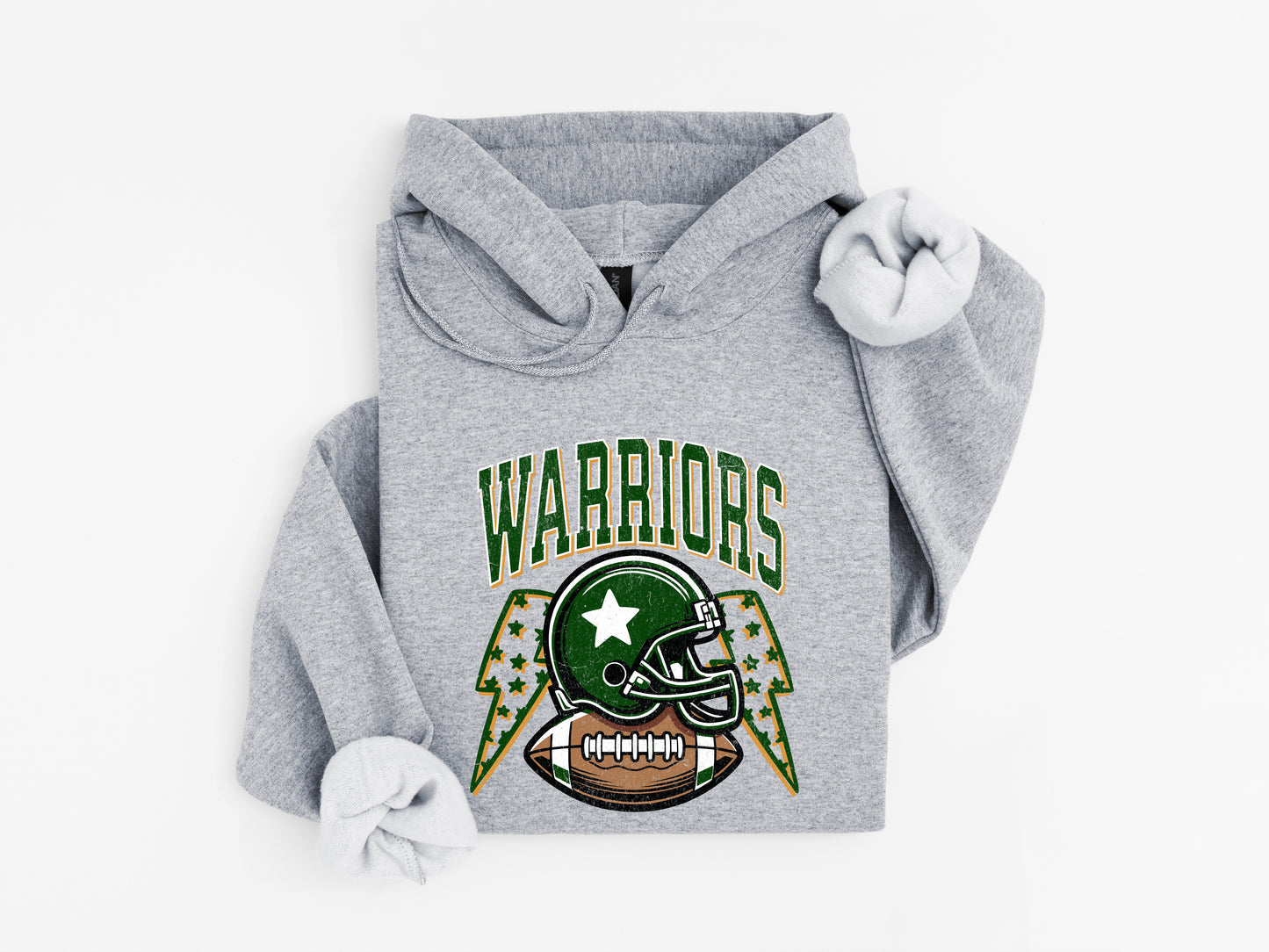 Warriors Football Retro Distressed - Adut Hoodie