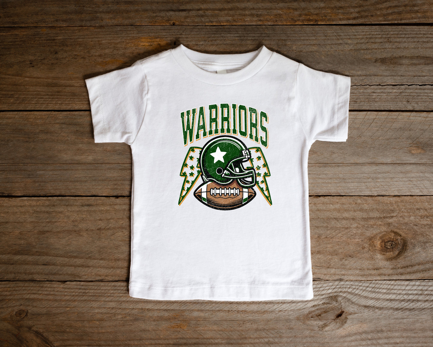 Warriors Football Retro Distressed - Toddler T-Shirt