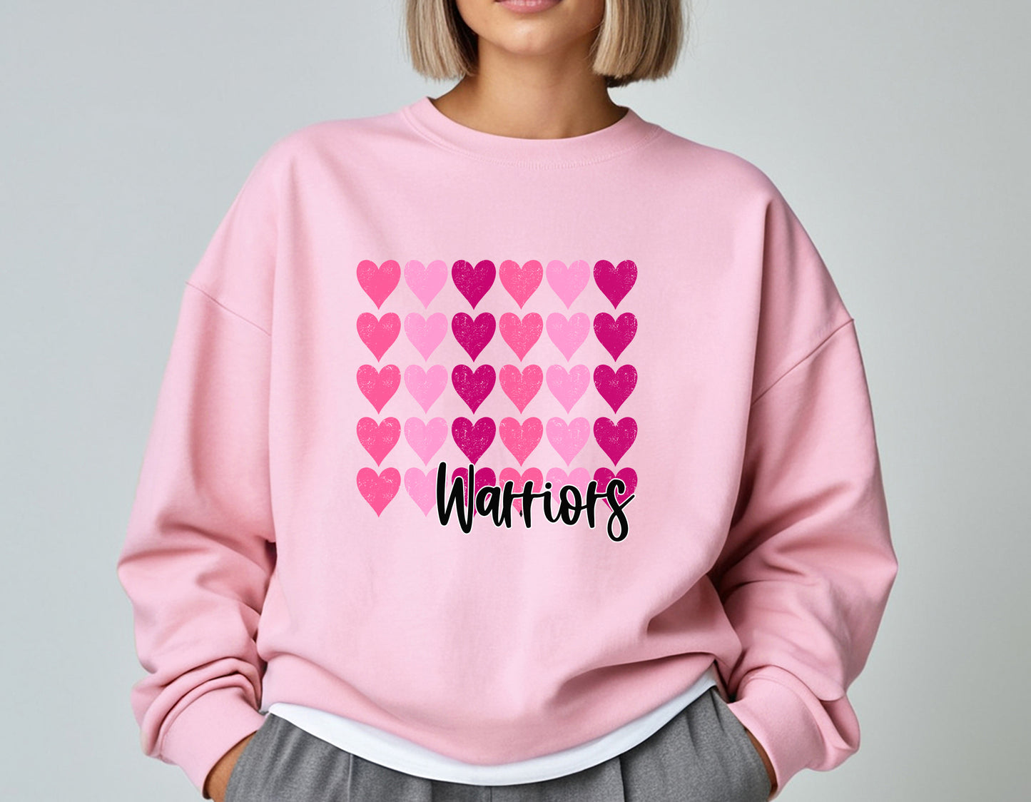 Warriors Hearts - Adult Crew Sweatshirt