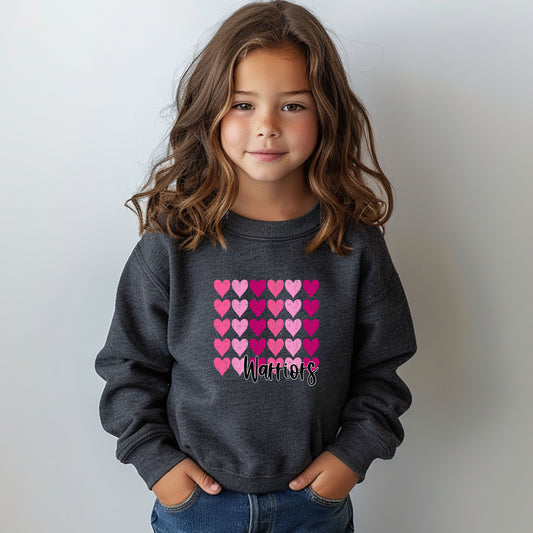 Warriors Hearts - Youth Crew Sweatshirt