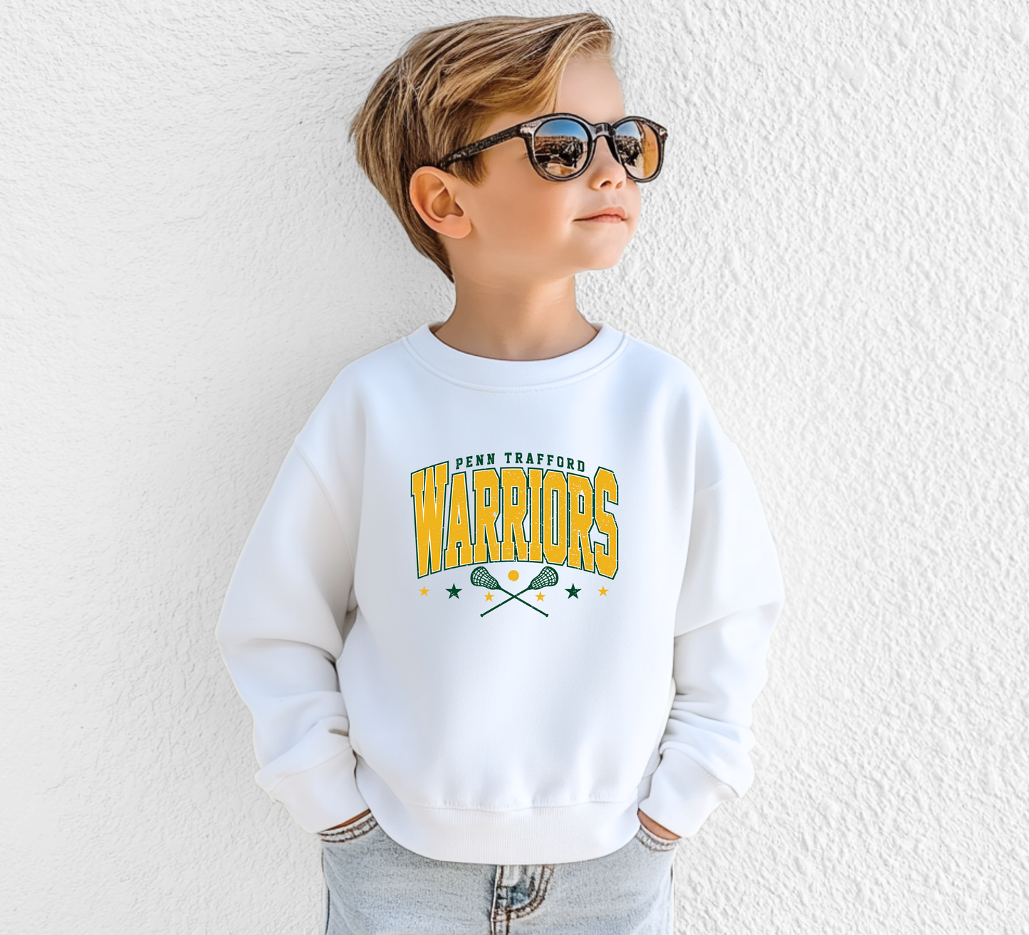Warriors Lacrosse 4 - Youth Crew Sweatshirt