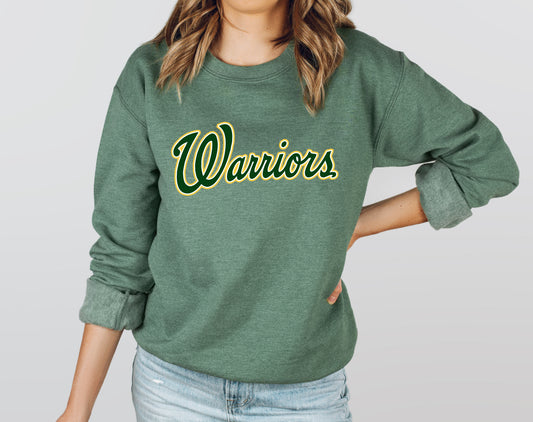 Warriors Script - Adult Crew Sweatshirt