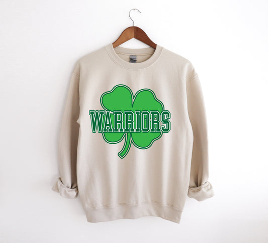 Warriors Shamrock - Adult Crew Sweatshirt