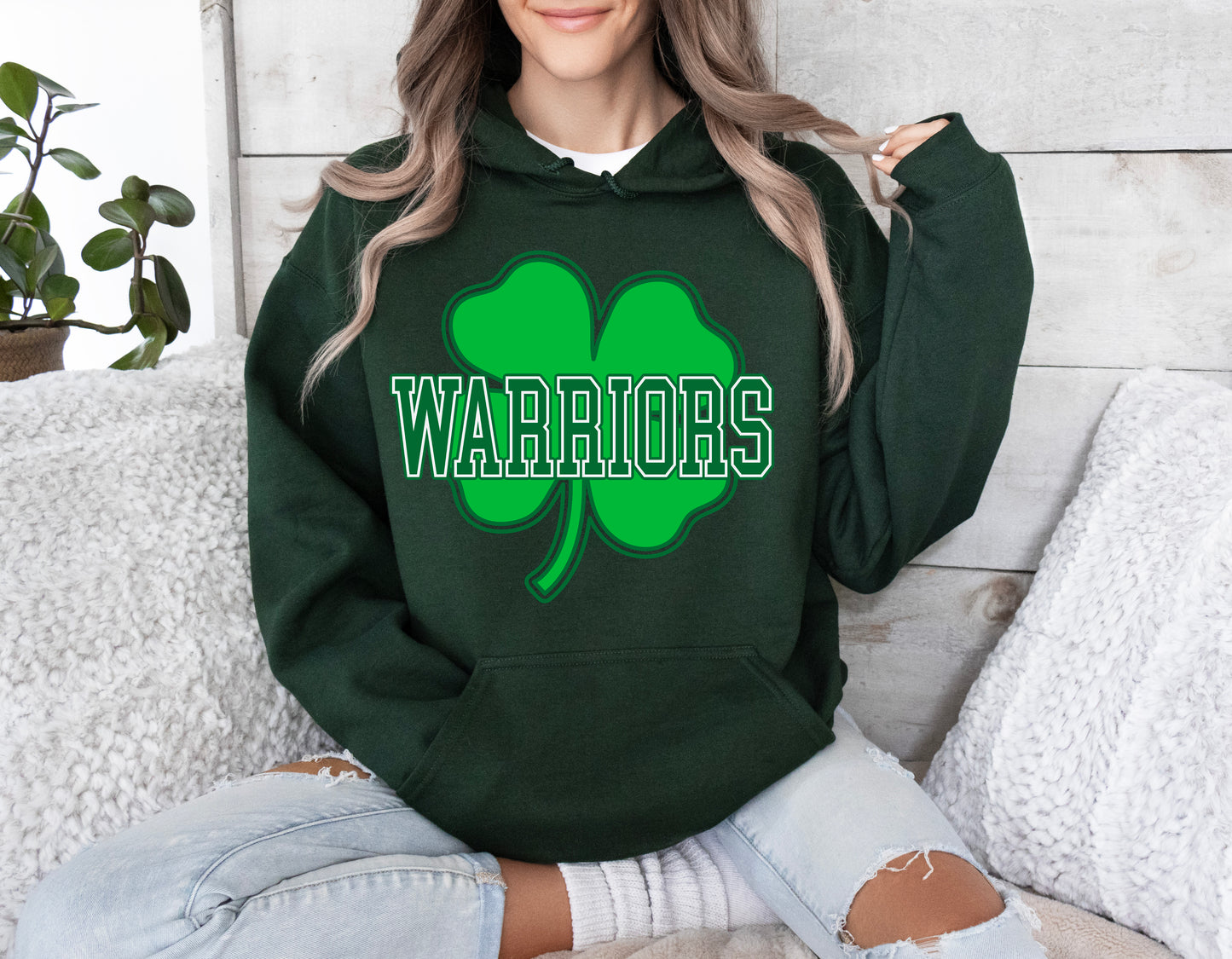 Warriors Shamrock - Adult Hoodie