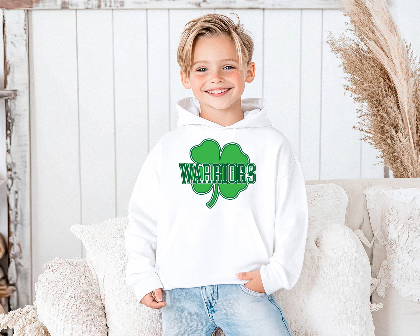 Warriors Shamrock - Youth Hoodie