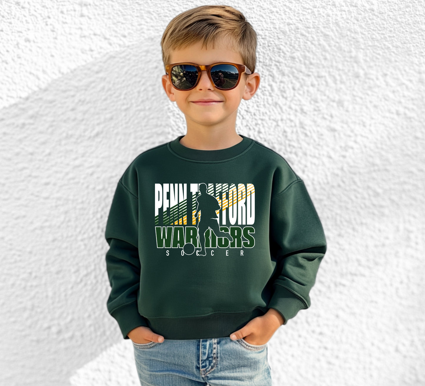 Warriors Soccer 5 - Youth Crew Sweatshirt
