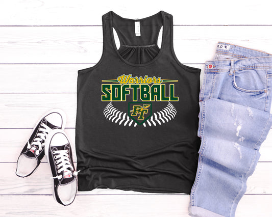 Warriors Softball Stitch - Flowy Tank