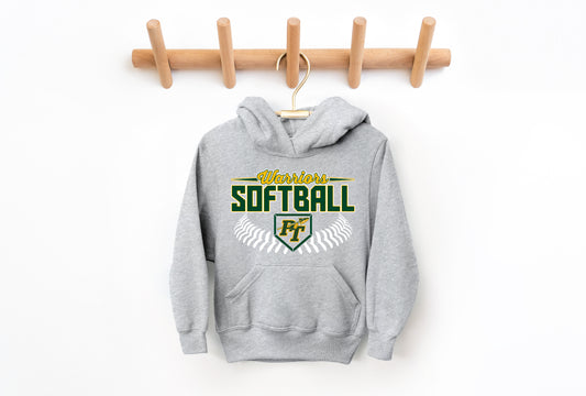 Warriors Softball Stitch - Youth Hoodie