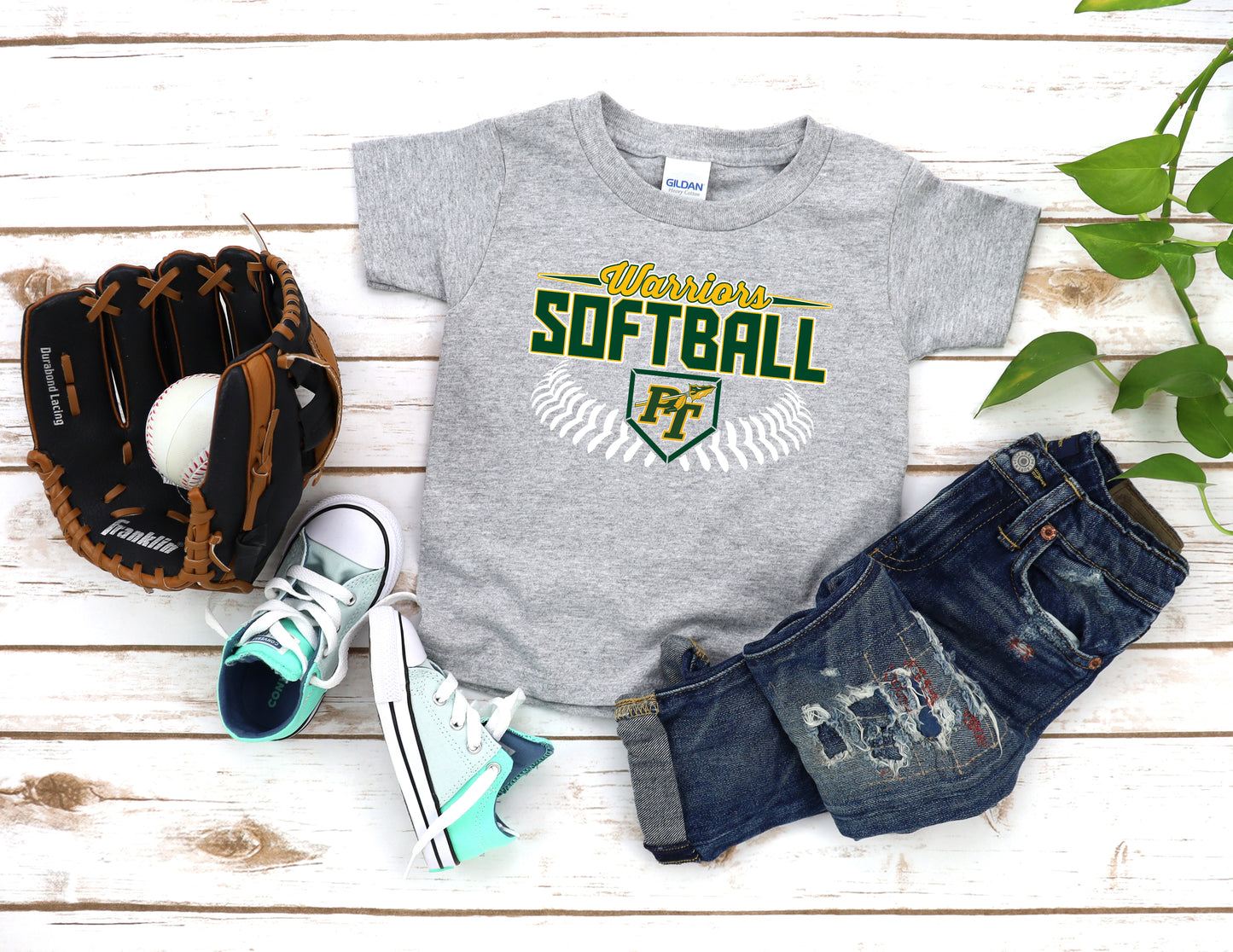 Warriors Softball Stitch - Youth T-Shirt