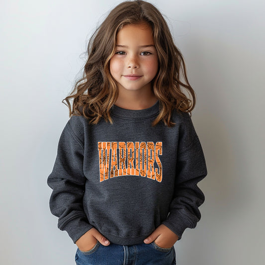Warriors Spider Halloween - Youth Crew Sweatshirt