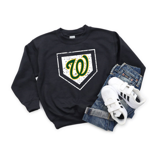 Warriors Travel Plate - Youth Crew Sweatshirt