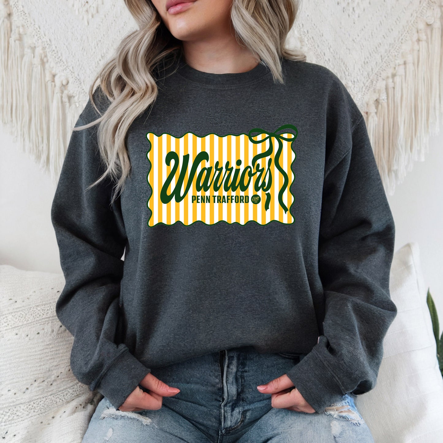 Warriors Stripes - Adult Crew Sweatshirt