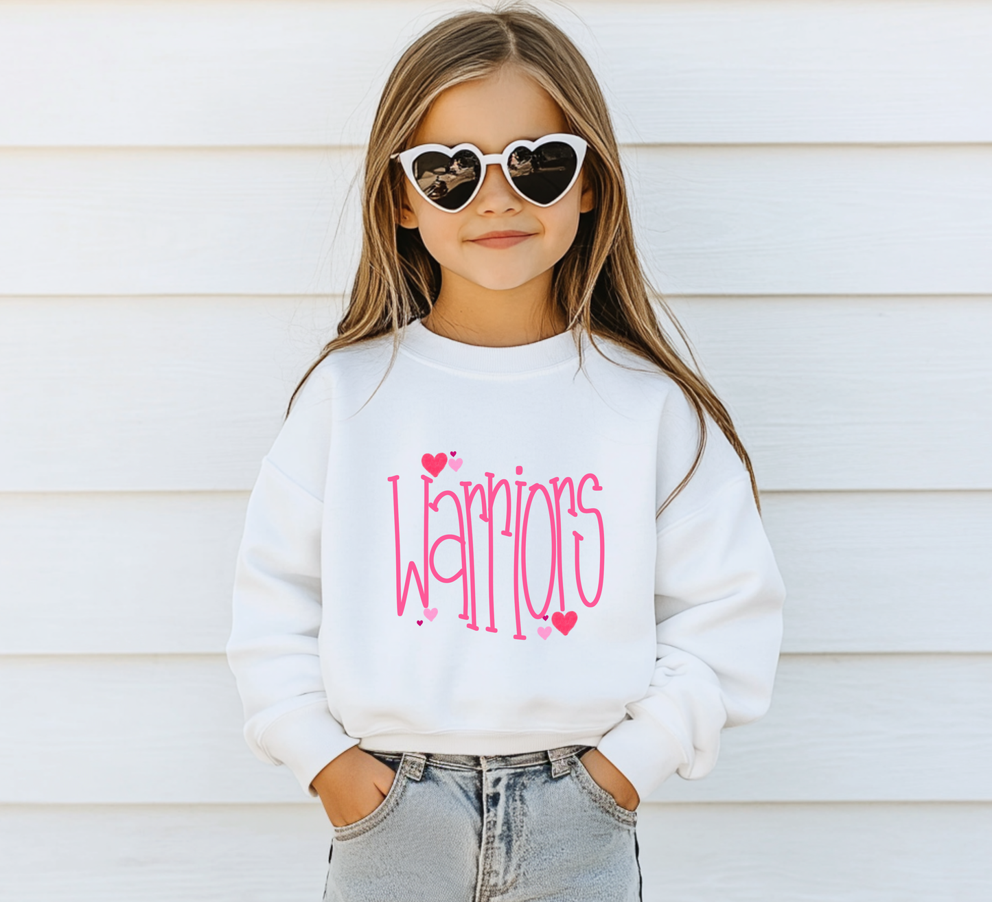 Warriors Valentines - Youth Crew Sweatshirt