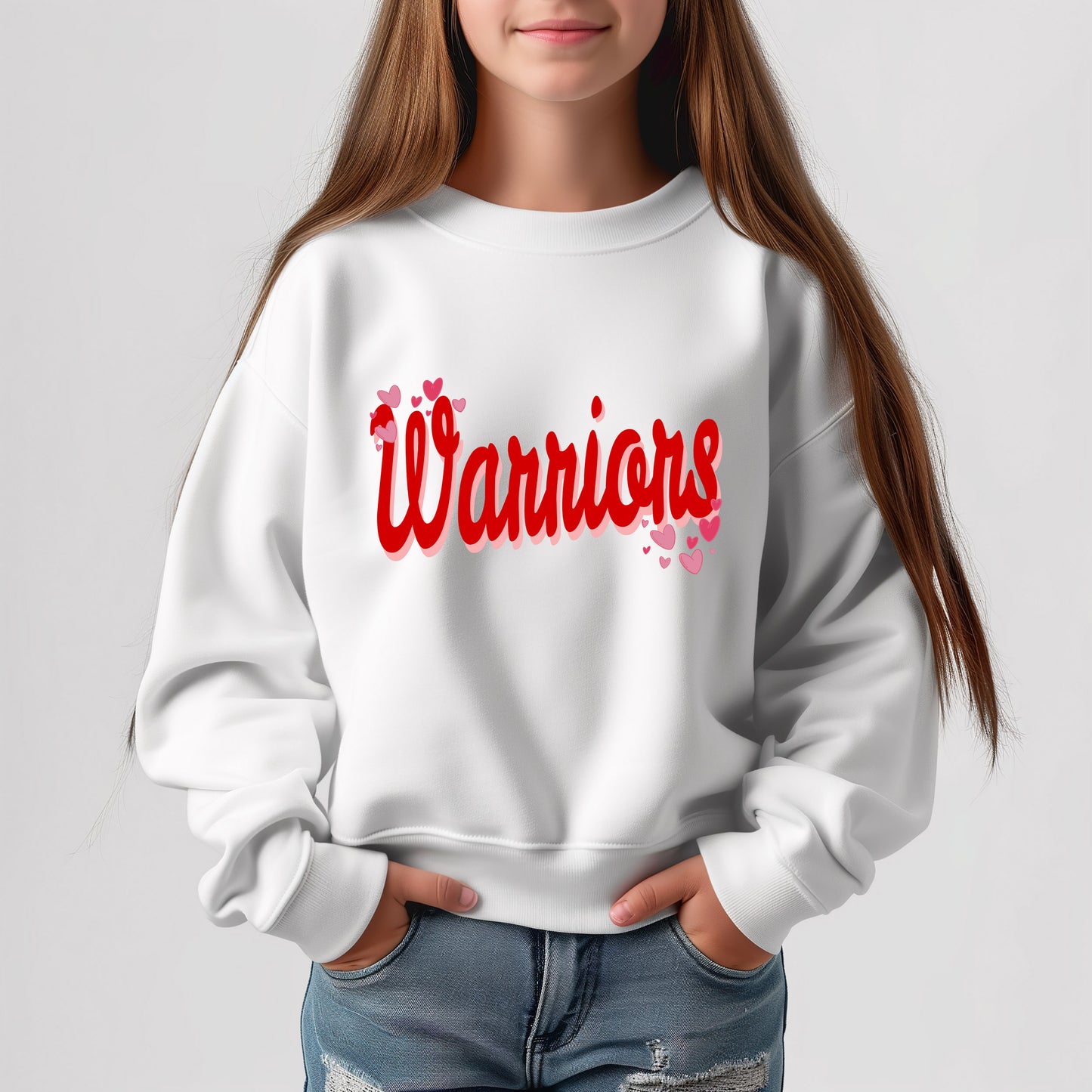 Warriors Valentines 3 - Youth Crew Sweatshirt